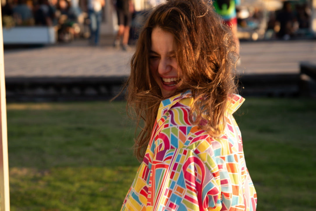 City Scape Print short sleeve shirt