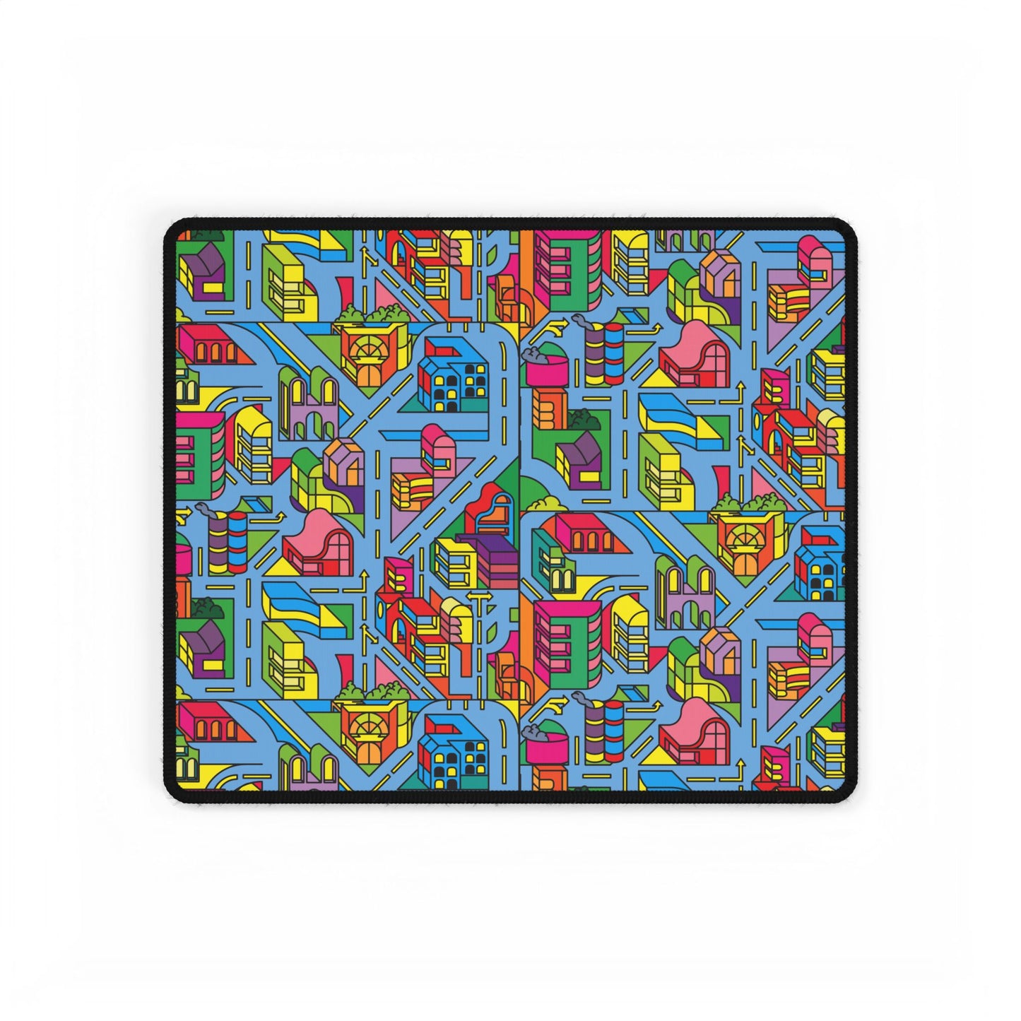 Colorful Cityscape Desk Mat