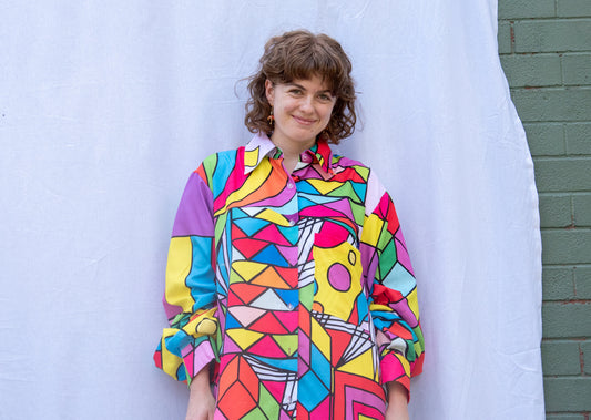 Circus Print long sleeve shirt