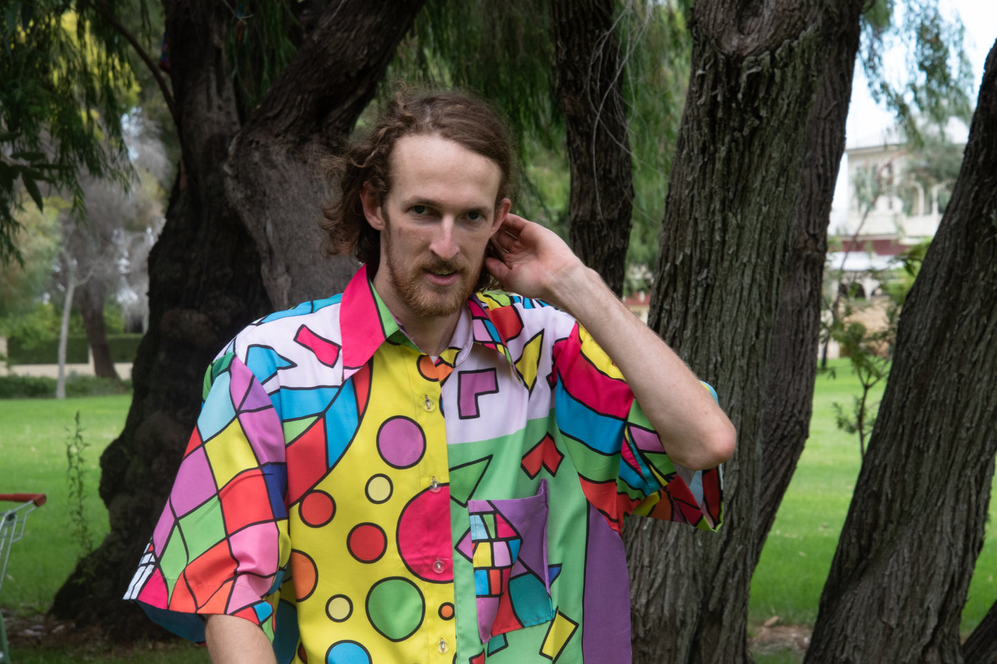 Circus Print short sleeve shirt