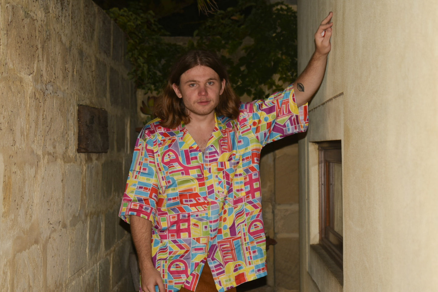 City Scape Print short sleeve shirt
